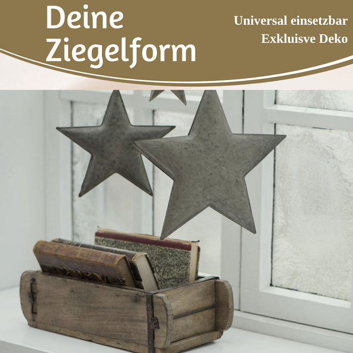 IB Laursen Holz Ziegelform Unika 31x15cm Braun alte Backsteinform Cutlery Deko