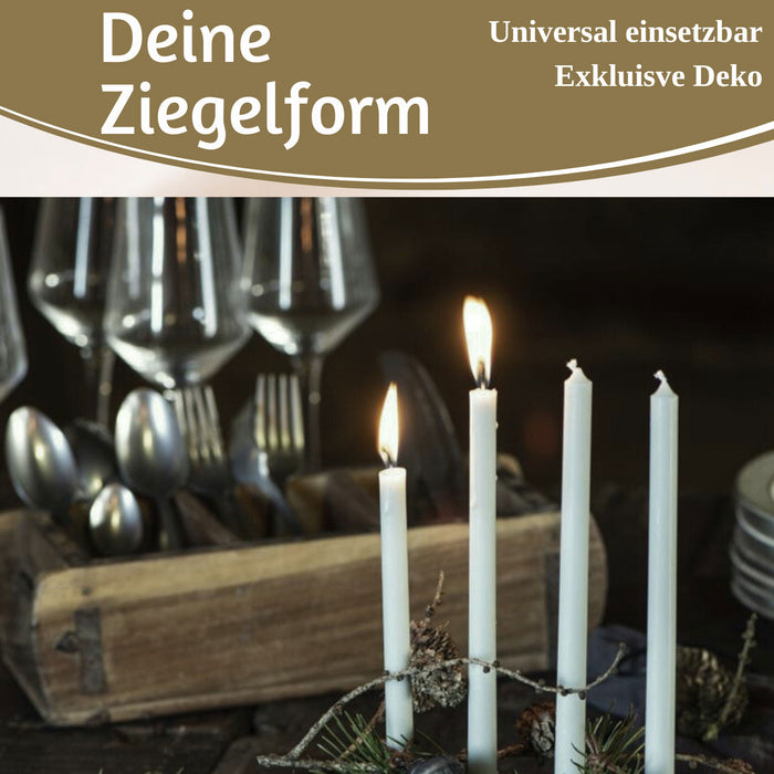 IB Laursen Holz Ziegelform Unika 31x9cm Braun 3-fach alte Backsteinform Cutlery Deko