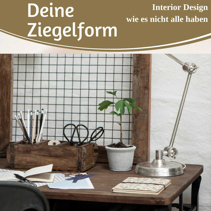 IB Laursen Holz Ziegelform Unika 31x9cm Braun 3-fach alte Backsteinform Cutlery Deko