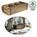 IB Laursen Holz Ziegelform Unika 31x9cm Braun 3-fach alte Backsteinform Cutlery Deko
