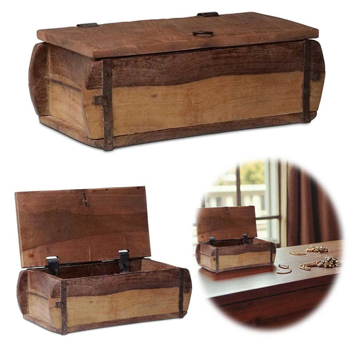 Vintage Holz Ziegelform 31x15cm Holzkiste mit Deckel Aufbewahrungsbox Schmuckkiste