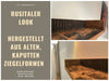 KI-generiertes Bild,IB Laursen Holz Ziegelform Wandregal 45cm Braun Küchenregal Bücherregal Wandboard
