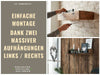 KI-generiertes Bild,IB Laursen Holz Ziegelform Wandregal 45cm Braun Küchenregal Bücherregal Wandboard