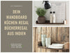 KI-generiertes Bild,IB Laursen Industrial Holz Ziegelform Wandregal 60cm Braun Küchenregal Bücherregal Wandboard