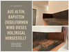 KI-generiertes Bild,IB Laursen Industrial Holz Ziegelform Wandregal 60cm Braun Küchenregal Bücherregal Wandboard