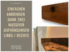 KI-generiertes Bild,IB Laursen Industrial Holz Ziegelform Wandregal 60cm Braun Küchenregal Bücherregal Wandboard