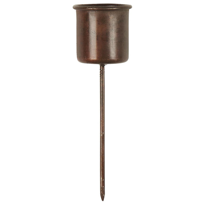 IB Laursen Metall Stabkerzenhalter Kupfer Braun 8cm Spieß Kerzenständer Kerzenstecker