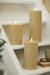 KI-generiertes Bild,IB Laursen 3D LED Stumpenkerze 20cm Beige Nyhavn Echtwachs flackernde Blockkerze