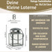 IB Laursen Vintage Laterne Windlicht 10cm Metall Grau Teelicht Stumpenkerze