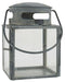 IB Laursen Vintage Laterne Windlicht 11cm Metall Grau Teelicht Stumpenkerze
