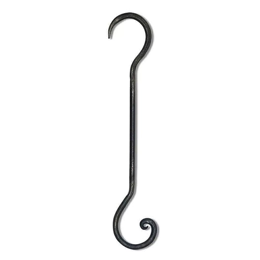 2x XL Vintage S-Haken Kleiderhaken 24x5cm Eisen Schwarz Antik geschmiedet