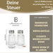 2-fach Glas Salzstreuer Pfefferstreuer Set 10cm Silber / Transparent