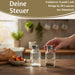 2-fach Glas Salzstreuer Pfefferstreuer Set 10cm Silber / Transparent