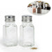 2-fach Glas Salzstreuer Pfefferstreuer Set 10cm Silber / Transparent