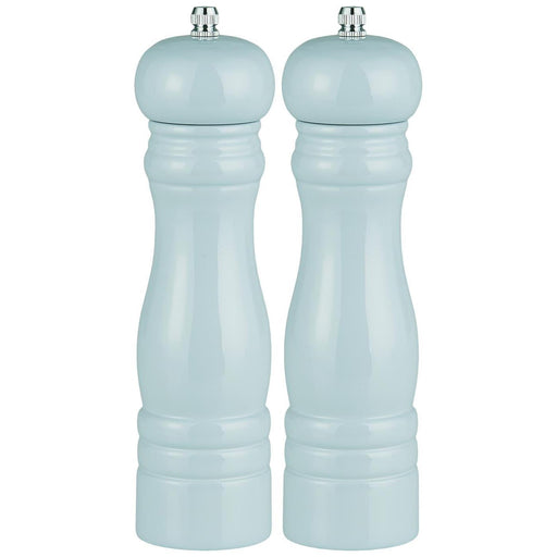 Design Holz Salzmühle & Pfeffermühle Set Blau 21x5cm Keramikmahlwerk Gewürzmühle
