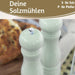 Design Holz Salzmühle & Pfeffermühle Set Grün 21x5cm Keramikmahlwerk Gewürzmühle