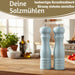 KI-generiertes Bild,Design Holz Salzmühle & Pfeffermühle Set Blau 21x5cm Keramikmahlwerk Gewürzmühle