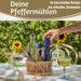 KI-generiertes Bild,Design Holz Salzmühle & Pfeffermühle Set Indigo 21cm Keramikmahlwerk Gewürzmühle