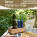 KI-generiertes Bild,Design Holz Salzmühle & Pfeffermühle Set Indigo 21cm Keramikmahlwerk Gewürzmühle