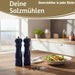 KI-generiertes Bild,Design Holz Salzmühle & Pfeffermühle Set Indigo 21cm Keramikmahlwerk Gewürzmühle