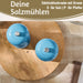 KI-generiertes Bild,iB Laursen Holz Salzmühle & Pfeffermühle Set Blau 21x5cm Keramikmahlwerk Gewürzmühle