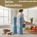 iB Laursen Holz Salzmühle & Pfeffermühle Set Blau 21x5cm Keramikmahlwerk Gewürzmühle