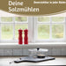 Design Holz Salzmühle & Pfeffermühle Set Rot 21x5cm Keramikmahlwerk Gewürzmühle