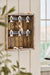 IB Laursen Vintage Holz Schlüsselkasten Braun Weiß 30cm 6 Haken Schlüsselbrett