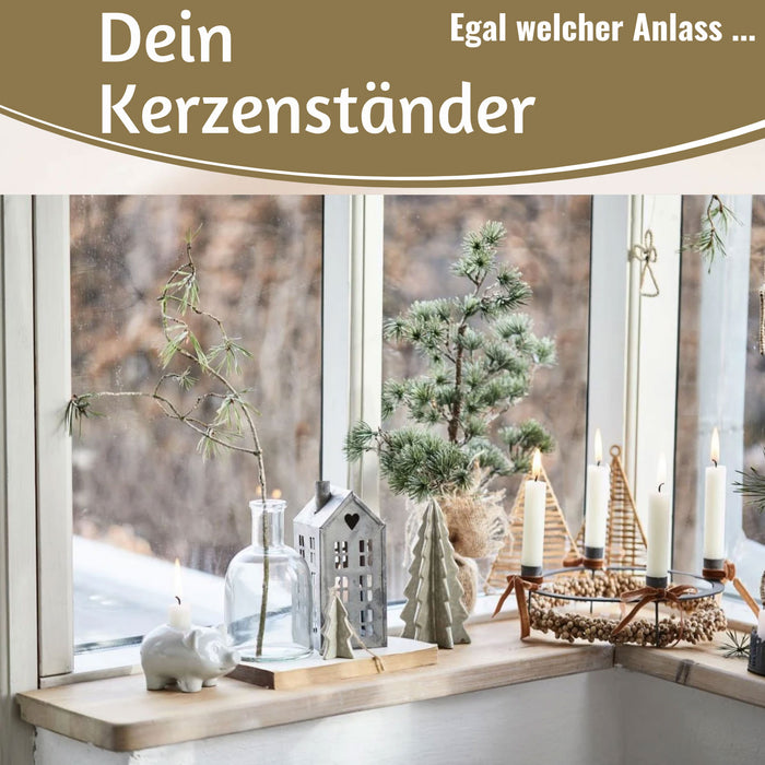 KI-generiertes Bild,Exklusiver Kerzenständer Schweinchen 10cm Stabkerzen-Kerzenhalter Kerzenleuchter
