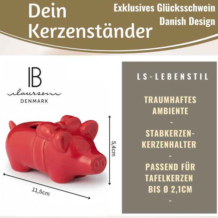 KI-generiertes Bild,Exklusiver Kerzenständer Schweinchen 10cm Stabkerzen-Kerzenhalter Kerzenleuchter