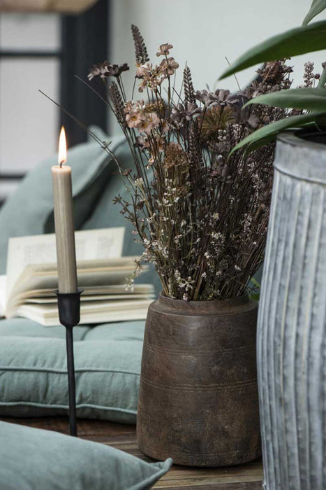 IB Laursen Vintage Kerzenständer Schwarz 28cm Eisen Kerzenhalter für Stabkerzen