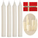 Exklusive Stabkerzen Ribe Rustik 4´er Set Elfenbein 18x2,2cm Made in Denmark Spitzkerzen