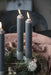 Exklusive Stabkerzen Ribe Rustik 4´er Set Grau 18x2,2cm Made in Denmark Spitzkerzen