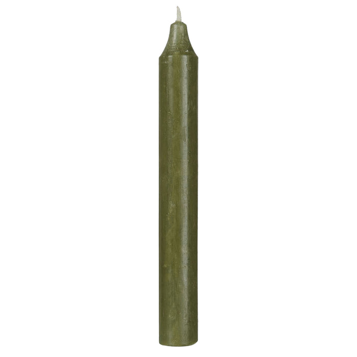 Exklusive Stabkerzen Ribe Rustik 4´er Set Waldgrün 18x2,2cm Made in Denmark Spitzkerzen