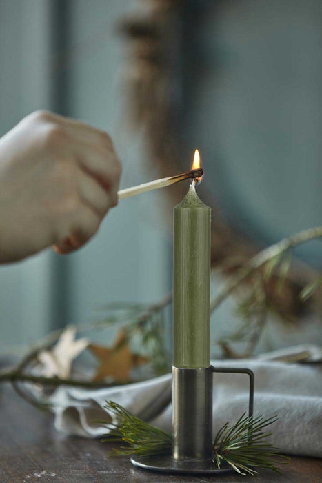 Exklusive Stabkerzen Ribe Rustik 6´er Set Waldgrün 11x2,2cm Made in Denmark Spitzkerzen