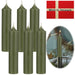 Exklusive Stabkerzen Ribe Rustik 6´er Set Waldgrün 11x2,2cm Made in Denmark Spitzkerzen