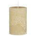 KI-generiertes Bild,Exklusive Stumpenkerze 10x6,8cm Ribe Rustik Creme Grau - Made in EU - Wachskerze