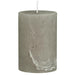 Exklusive Stumpenkerze 10x6,8cm Ribe Rustik Grau Frensh Grey - Made in EU - Wachskerze