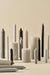 KI-generiertes Bild,Exklusive Stumpenkerze 10x6,8cm Ribe Rustik Grau Frensh Grey - Made in EU - Wachskerze