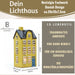 KI-generiertes Bild,Teelichthaus Lichterhaus Nyhavn 20cm Gelb Blau Keramik Fachwerkhaus Teelichthalter