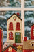 Teelichthaus Lichterhaus Nyhavn 19cm Beige Rot Keramik Fachwerkhaus Teelichthalter