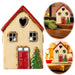 Teelichthaus Lichterhaus Nyhavn 14cm Beige Rot Keramik Fachwerkhaus Teelichthalter