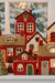 Teelichthaus Lichterhaus Nyhavn 10cm Rot Schwarz Keramik Fachwerkhaus Teelichthalter