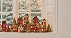 Teelichthaus Lichterhaus Nyhavn 10cm Rot Schwarz Keramik Fachwerkhaus Teelichthalter
