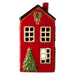 Teelichthaus Lichterhaus Nyhavn 20cm Rot Schwarz Keramik Fachwerkhaus Teelichthalter