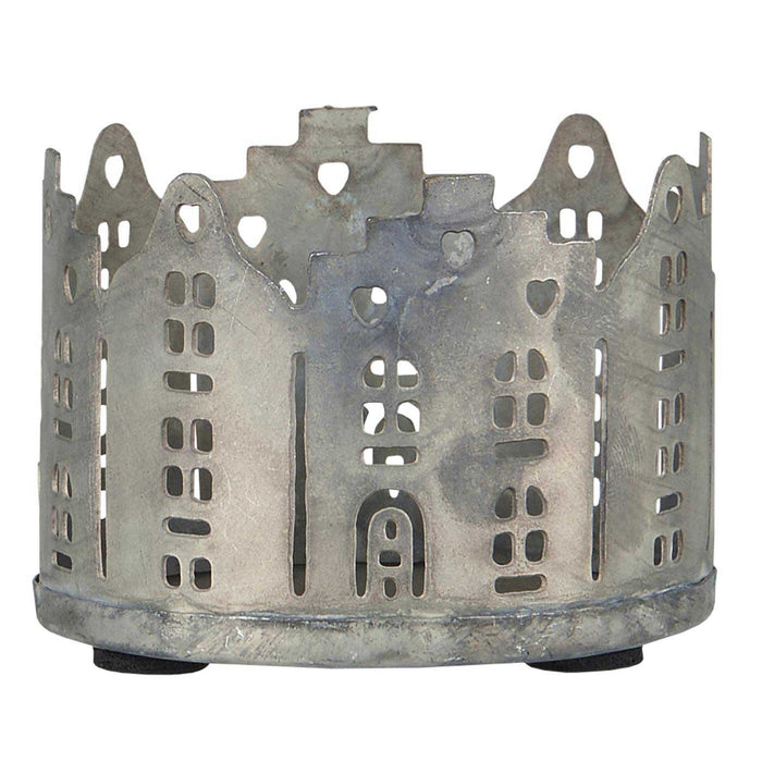 KI-generiertes Bild,2x Exklusives Teelichthaus Ribe 4x6cm Silber 2-fach Kerzenhalter Teelichthalter