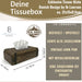 Tissue-Box Holz 31cm Braun Ziegelform Kosmetiktuch-Spender Taschentuch