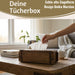 KI-generiertes Bild,Tissue-Box Holz 31cm Braun Ziegelform Kosmetiktuch-Spender Taschentuch