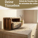 Tissue-Box Holz 31cm Braun Ziegelform Kosmetiktuch-Spender Taschentuch