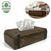 Tissue-Box Holz 31cm Braun Ziegelform Kosmetiktuch-Spender Taschentuch